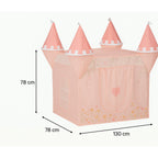 Cort copii Atmosphera tip castel, pop-up cu ferestre si usa, 130x78x78 cm, roz