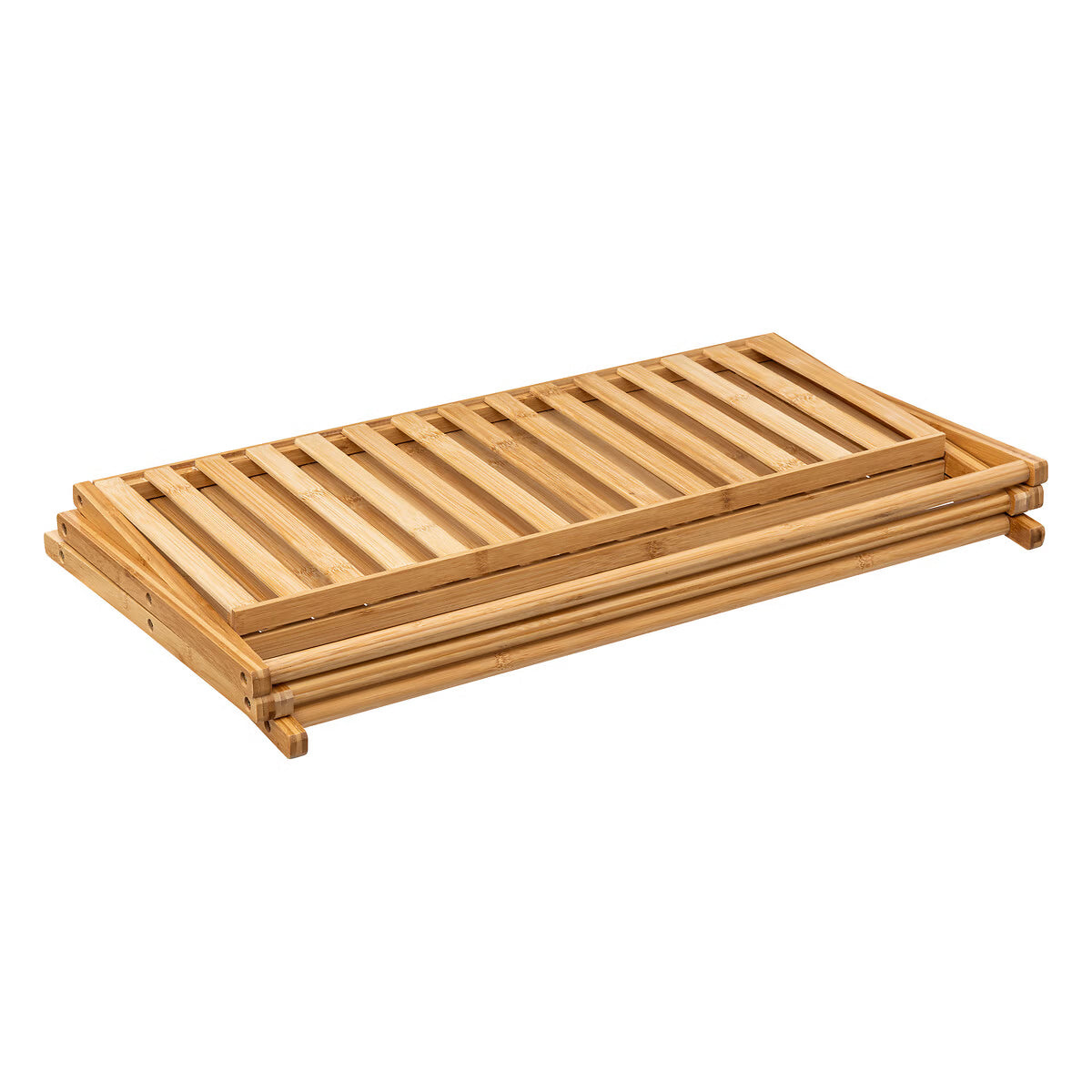 Etajera pantofi pliabila din bambus, pentru 9 perechi, 70x29x53 cm, natur