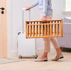 Etajera pantofi pliabila din bambus, pentru 9 perechi, 70x29x53 cm, natur