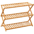 Etajera pantofi pliabila din bambus, pentru 9 perechi, 70x29x53 cm, natur