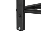 Suport haine 5Five Strongy cu bara dubla si roti, otel, 117x50x170 cm, negru