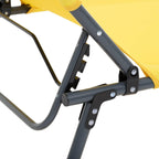 Sezlong 5Five Beach Chair, cadru metalic, pliere compacta, 173x56x27 cm, galben