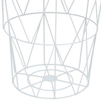 Masuta cafea cu depozitare Atmosphera Kumi, otel, 37x40 cm, alb