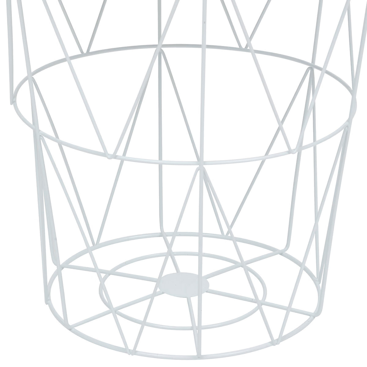 Masuta cafea cu depozitare Atmosphera Kumi, otel, 37x40 cm, alb