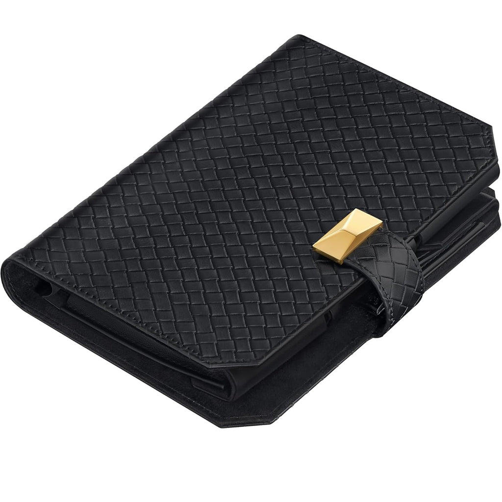 SONGMICS Cutie ceasuri Ronne Collection pentru 3 ceasuri, piele PU, cu compartiment secret, 22x15x5 cm, negru