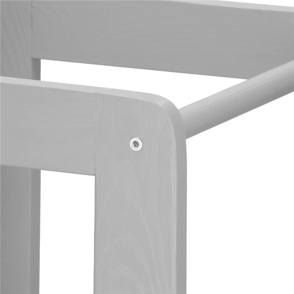 Turn de invatare inaltator multifunctional din lemn, platforma reglabila pe 3 inaltimi, 90x39x44 cm, gri