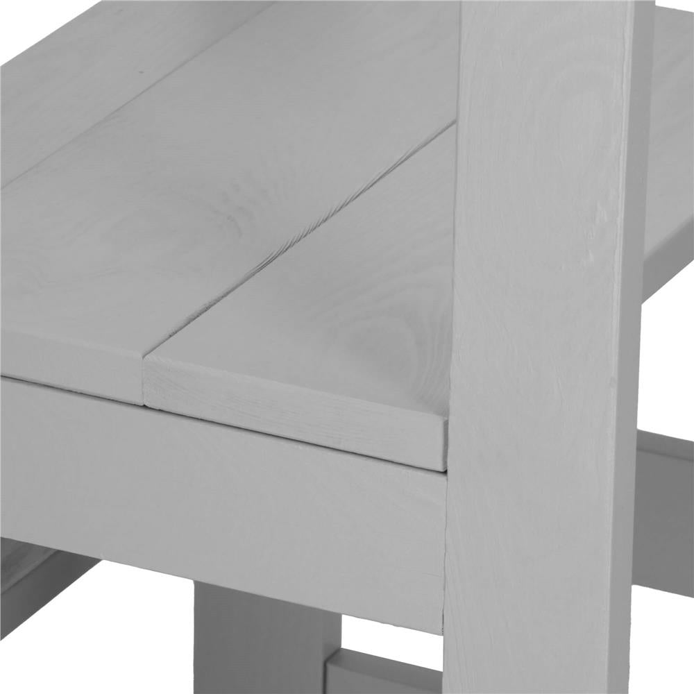 Turn de invatare inaltator multifunctional din lemn, platforma reglabila pe 3 inaltimi, 90x39x44 cm, gri