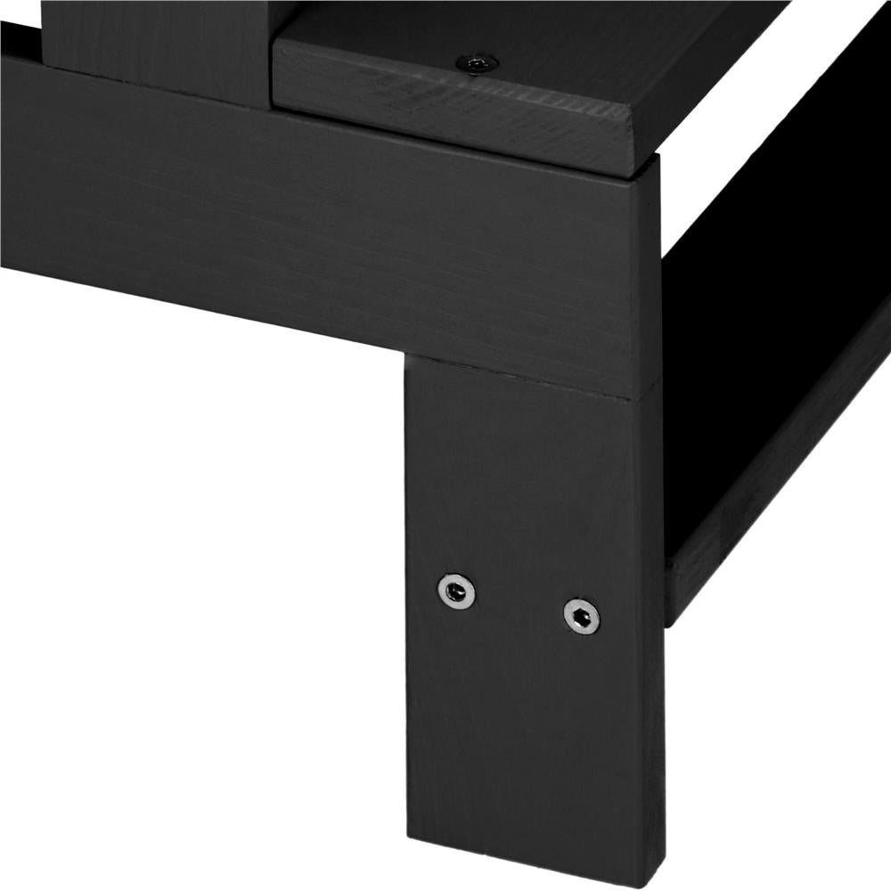 Turn de invatare inaltator multifunctional din lemn, platforma reglabila pe 3 inaltimi, 90x39x44 cm, negru