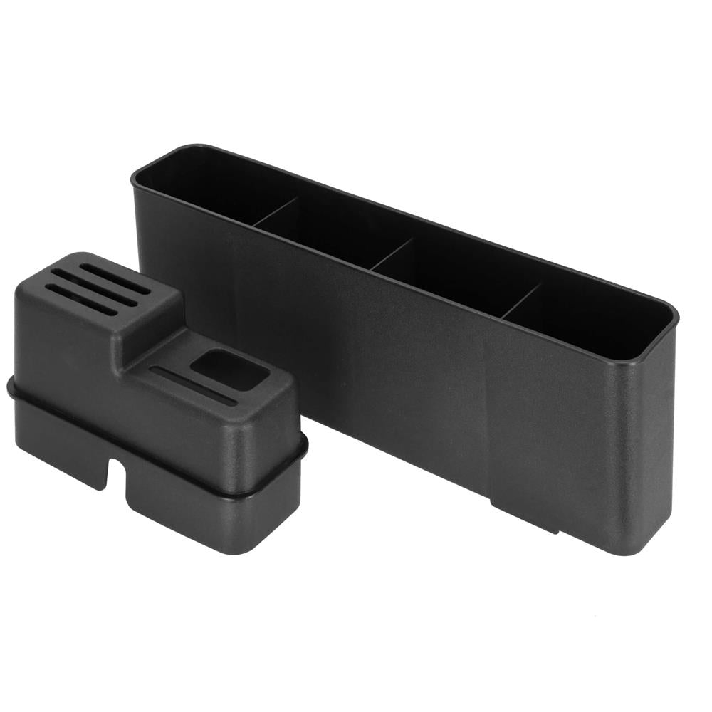 Suport vase 2 niveluri cu tava scurgere si suport tacamuri, 42x30x31,5 cm, negru