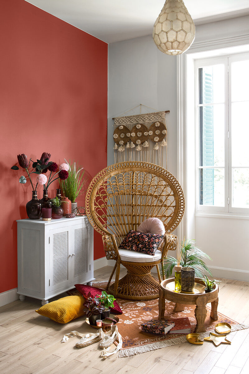 Masuta cafea rotunda Atmosphera Gypsy din lemn masiv de manguier, 51x34 cm, maro