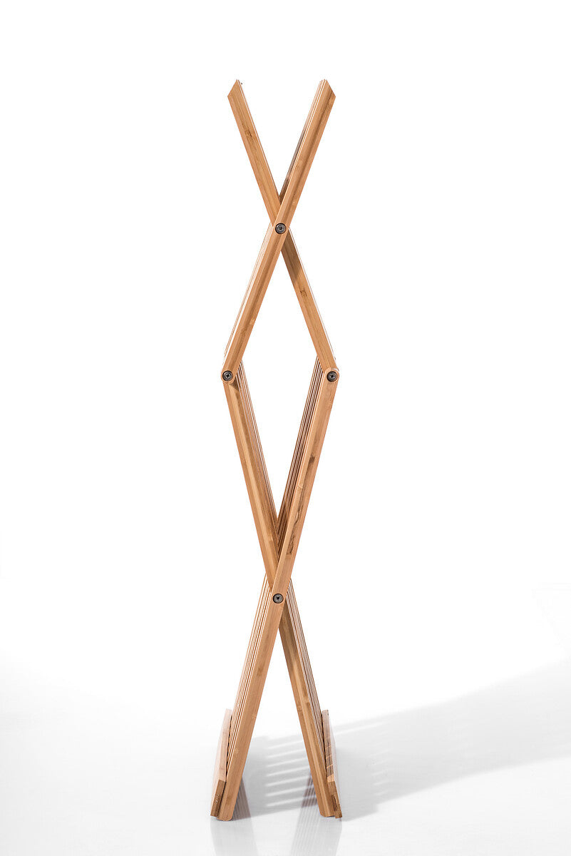 Taburet pliabil 5Five din bambus, 40x32x45 cm, maro caramel