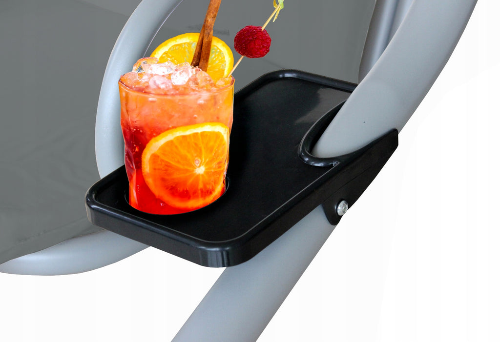 Leagan gradina 3 locuri cu baldachin reglabil, perne si suport pahare, 210x120x170 cm, gri inchis