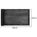 Protectie balcon din plasa PVC, cu inele metalice pentru prindere, 105x700 cm, negru