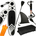 Placa Stand up paddle SUP gonflabila cu vasla, pompa si accesorii, 320x80x19 cm, 150 kg, gri