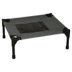 Casuta cu pat pentru caini si pisici, cu acoperis detasabil si baza ventilata, 54x44x60 cm, negru
