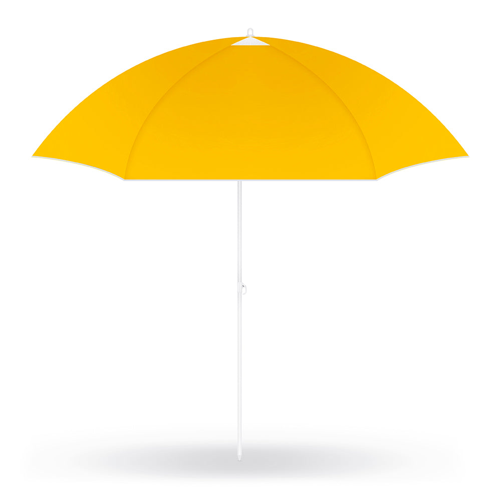Umbrela de plaja pliabila cu protectie UV si inaltime reglabila, diametru 150 cm, galben