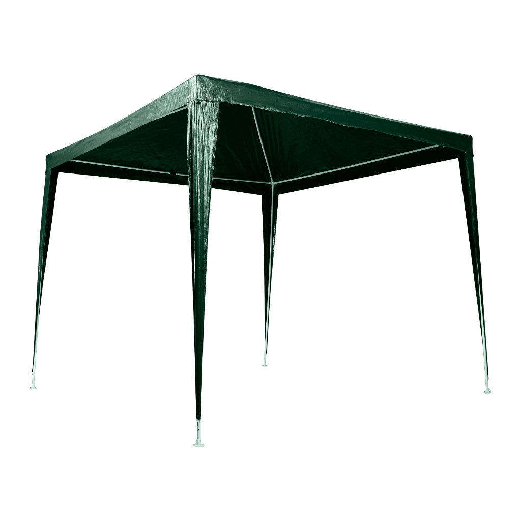 Pavilion gradina 250x250x255 cm, structura metalica cu 4 picioare, acoperis PE 90g/mp, verde
