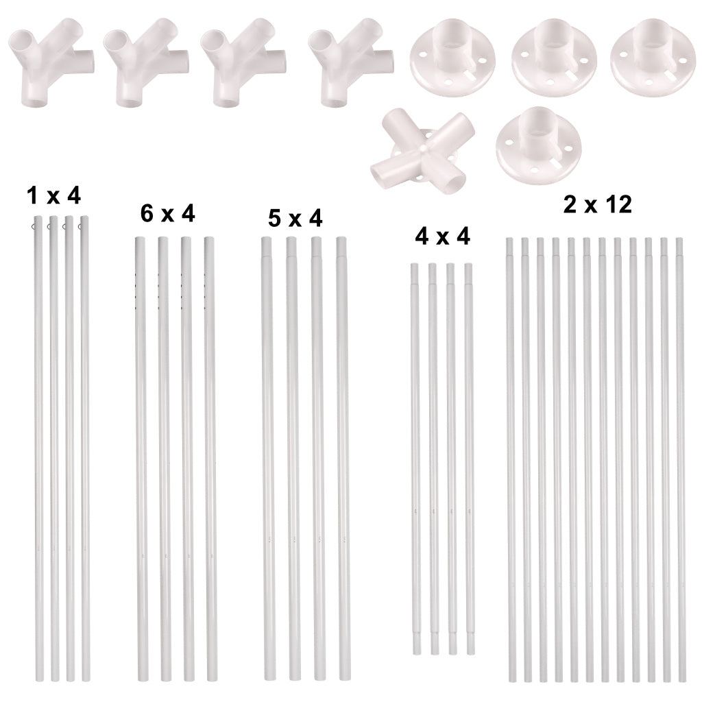 Pavilion gradina 250x250x255 cm, structura metalica cu 4 picioare, acoperis PE 90g/mp, verde