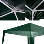 Pavilion gradina 250x250x255 cm, structura metalica cu 4 picioare, acoperis PE 90g/mp, verde