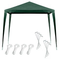 Pavilion gradina 250x250x255 cm, structura metalica cu 4 picioare, acoperis PE 90g/mp, verde