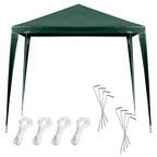 Pavilion gradina 250x250x255 cm, structura metalica cu 4 picioare, acoperis PE 90g/mp, verde