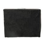 Pat ortopedic pentru caini, dreptunghiular, husa detasabila, 90x70x10 cm, gri inchis