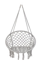 Scaun rotund tip leagan suspendat cu perna Confort Plus, casa sau gradina, gri