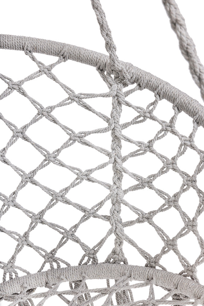 Scaun rotund tip leagan suspendat cu perna Confort Plus, casa sau gradina, gri