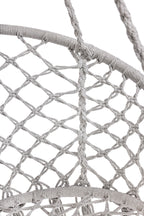 Scaun rotund tip leagan suspendat cu perna Confort Plus, casa sau gradina, gri