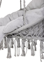 Scaun rotund tip leagan suspendat cu perna Confort Plus, casa sau gradina, gri