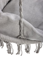 Scaun rotund tip leagan suspendat cu perna Confort Plus, casa sau gradina, gri