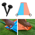 Tobogan cu apa dublu, 488 cm – conectare la furtun, distractie pentru 2 copii