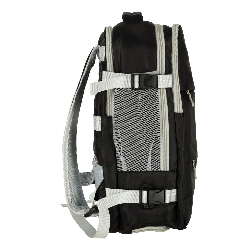 Rucsac de calatorie, 45x28x16 cm, negru – impermeabil, compatibil pentru companii aeriene low cost