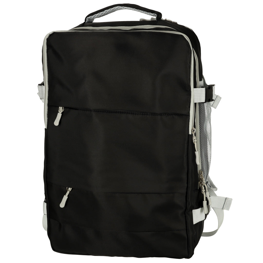 Rucsac de calatorie, 45x28x16 cm, negru – impermeabil, compatibil pentru companii aeriene low cost