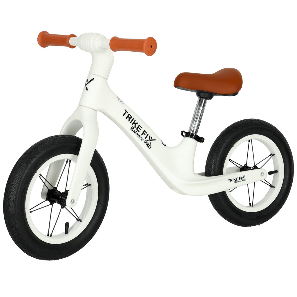 Bicicleta fara pedale Balance PRO 86x39x54 cm, cadru otel, roti gonflabile 30 cm, reglabila, alb