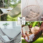 Set de montaj pentru hamac sau leagan – suport tavan, sfoara 196 cm, rotire 360°, 300 kg