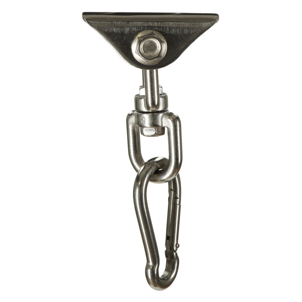 Set de montaj pentru hamac sau leagan – suport tavan, sfoara 196 cm, rotire 360°, 300 kg