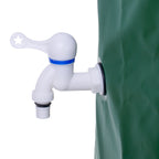 Rezervor pliabil pentru apa pluviala cu robinet, capac si structura PVC, 200 litri, 70x55x55 cm, verde