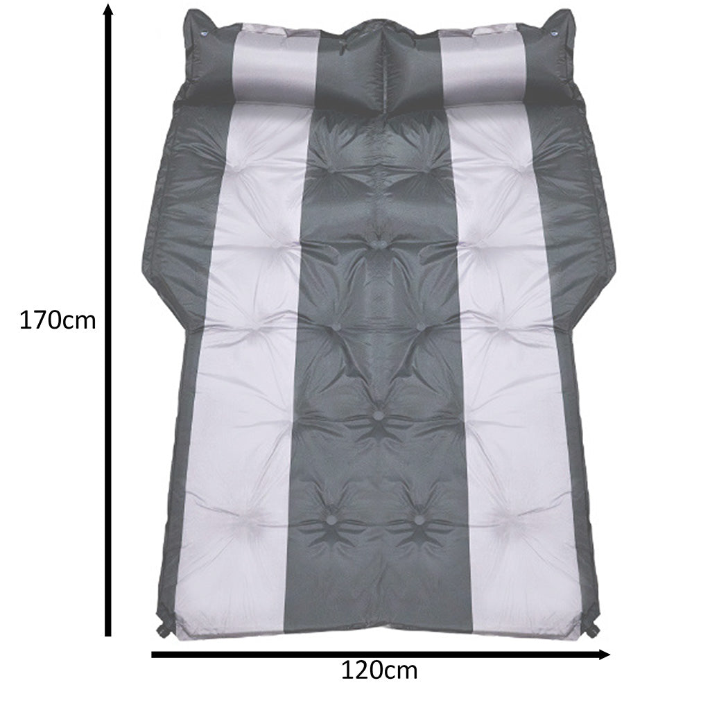 Saltea gonflabila auto 170x120 cm, cu perna integrata si husa de transport, negru