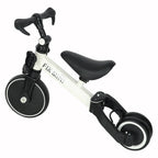 Tricicleta 3in1 Mini 67x47x51 cm, transformabila in bicicleta fara pedale, reglabila, roti din spuma, alb-negru