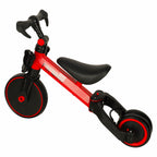 Tricicleta 3in1 Mini 67x47x51 cm, transformabila in bicicleta fara pedale, reglabila, roti din spuma, rosu-negru