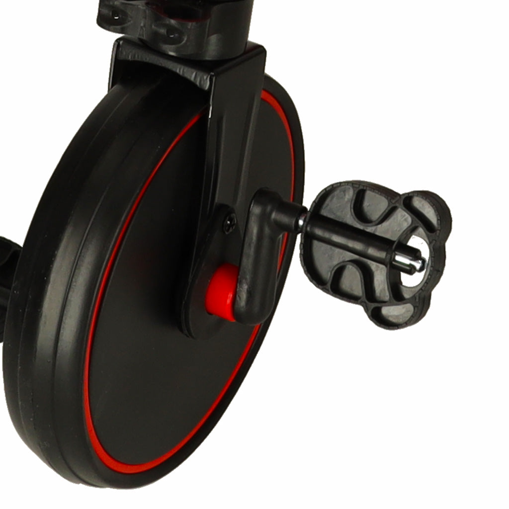 Tricicleta 3in1 Mini 67x47x51 cm, transformabila in bicicleta fara pedale, reglabila, roti din spuma, rosu-negru