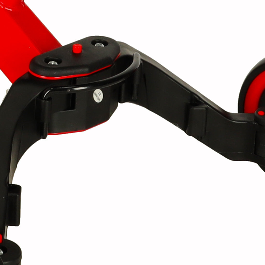 Tricicleta 3in1 Mini 67x47x51 cm, transformabila in bicicleta fara pedale, reglabila, roti din spuma, rosu-negru