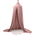 Baldachin suspendat tip cort 70x290 cm, decor camera copii, cu set montaj, roz