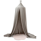 Baldachin suspendat tip cort 70x290 cm, decor camera copii, cu set montaj, gri
