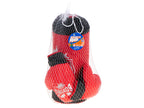 Set sac de box pentru copii 53x45 cm, cu manusi incluse, pentru antrenament acasa, rosu-negru