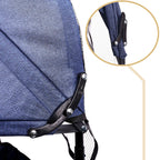 Tricicleta 3in1 105x52x94 cm, cu sezut rotativ 360°, roti fara aer, copertina reglabila, bleumarin