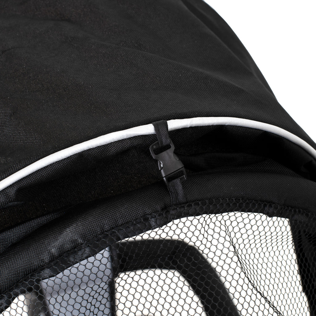 Tricicleta 3in1 105x52x94 cm, sezut rotativ 360°, roti fara aer, copertina reglabila, negru