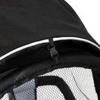 Tricicleta 3in1 105x52x94 cm, sezut rotativ 360°, roti fara aer, copertina reglabila, negru