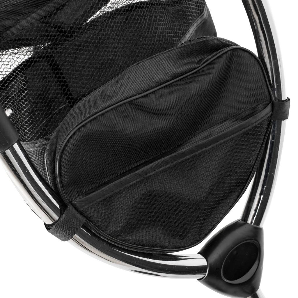 Tricicleta 3in1 105x52x94 cm, sezut rotativ 360°, roti fara aer, copertina reglabila, negru